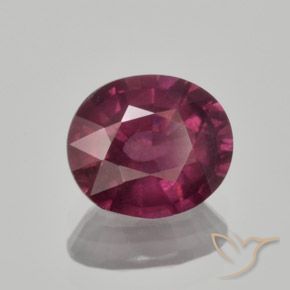 rodolita granada Roxo médio-escuro Natural 1.65ct, oval, VS
