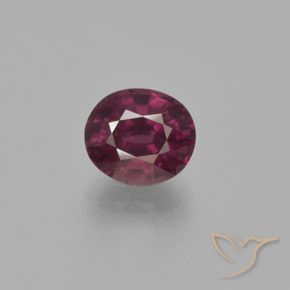 2.06ct Natural Roxo escuro rodolita granada, oval, VS
