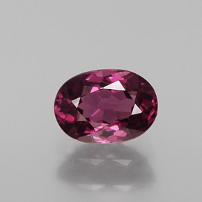 Granada rodolita vermelho framboesa natural 0,87ct, corte oval, VVS