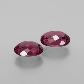 Pedras preciosas de Rodolita Granada framboesa vermelha natural de  ct, Corte Oval, VS