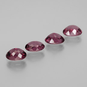 Pedras preciosas de Rodolita Granada framboesa vermelha natural de  ct, Corte Oval, VS
