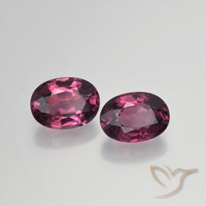 Pedras preciosas de rodolita granada vermelho médio natural de 2.24 ct, oval, VS