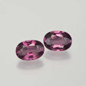 Pedras preciosas de granada rodolita roxo natural de 2,12 ct, corte oval, VS