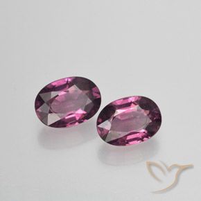 Pedras preciosas de rodolita granada Uva natural de 1.95 ct, oval, VS