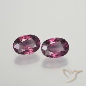 Pedras preciosas de rodolita granada Magenta-Rosa natural de 1.99 ct, oval, VS