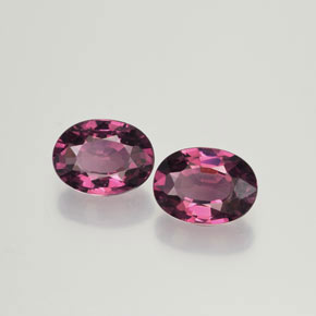 Pedras preciosas de Granada Rodolita Magenta-Rosa natural de 1,88 ct, Corte Oval, VS
