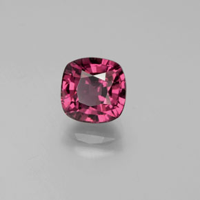 Granada rodolita vermelho natural 2,51ct, almofada cortada, VS