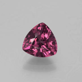 Granada rodolita vermelho natural 1,28ct, trillion, VVS-VS