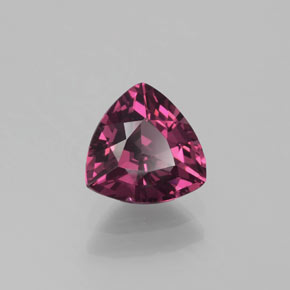 Granada rodolita vermelho natural 1,28ct, trillion, VVS-VS