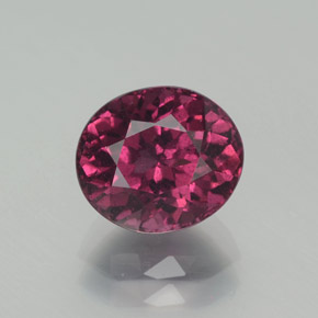 Rodolita Granada framboesa vermelha Natural 2.73ct, Corte Oval, VS
