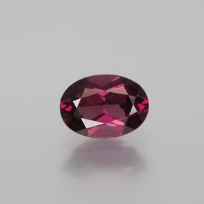 Granada rodolita vermelho natural 1,09ct, corte oval, VS