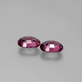 Pedras preciosas de Rodolita Granada Rosa Profundo Baga Roxo natural de 1.68 ct, Corte Oval, VS