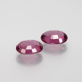 Pedras preciosas de granada rodolita vermelho natural de  ct, corte oval, VVS-VS