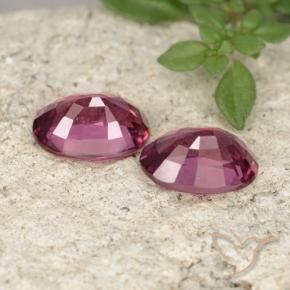 Pedras preciosas de rodolita granada roxo médio natural de 2.04 ct, oval, VS