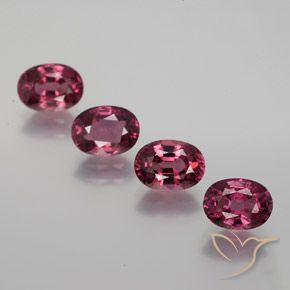 4.46ctw Natural Vermelho roxo rodolita granada, oval, VS