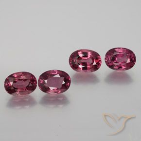 Pedras preciosas de rodolita granada Vermelho roxo natural de 4.46 ct, oval, VS