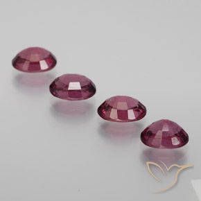 Pedras preciosas de rodolita granada Vermelho roxo natural de 4.46 ct, oval, VS