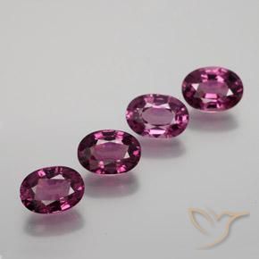 4.46ctw Natural Roxo profundo rodolita granada, oval, VVS-VS
