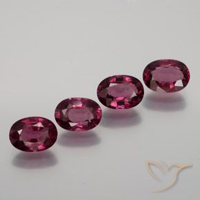 4.45ctw Natural Vermelho roxo rodolita granada, oval, VS