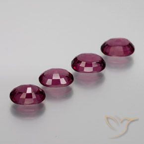 Pedras preciosas de rodolita granada Vermelho roxo natural de 4.45 ct, oval, VS