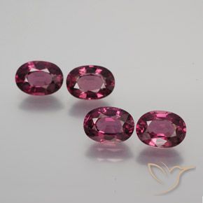 Pedras preciosas de rodolita granada Roxo escuro natural de 4.49 ct, oval, VVS-VS
