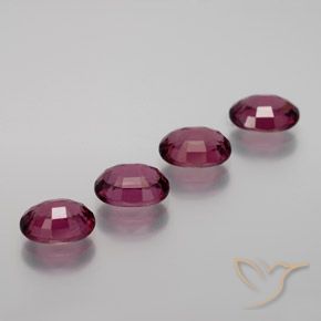 Pedras preciosas de rodolita granada Roxo escuro natural de 4.49 ct, oval, VVS-VS