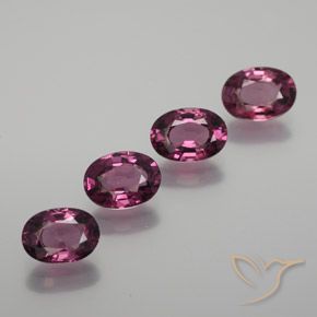 3.83ctw Natural roxo avermelhado rodolita granada, oval, VVS-VS