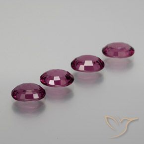 Pedras preciosas de rodolita granada roxo avermelhado natural de 3.83 ct, oval, VVS-VS