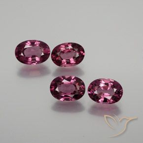 Pedras preciosas de rodolita granada Vermelho Rapberry natural de 3.77 ct, oval, VS
