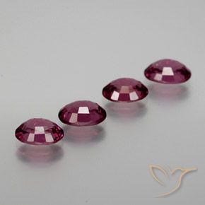 Pedras preciosas de rodolita granada Vermelho Rapberry natural de 3.77 ct, oval, VS