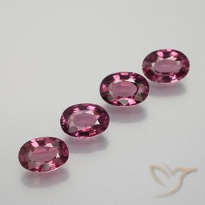 3.85ctw Natural roxo médio rodolita granada, oval, VS