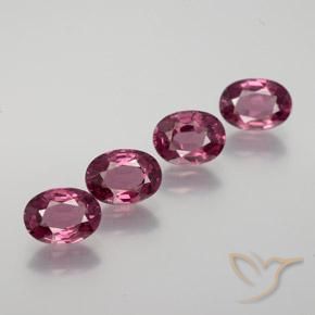 3.80ctw Natural roxo médio rodolita granada, oval, VS