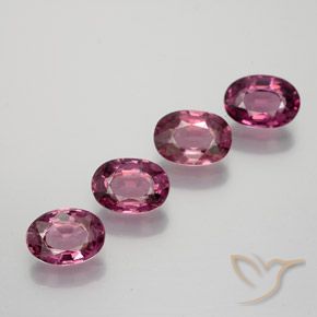 3.49ctw Natural roxo médio rodolita granada, oval, VS