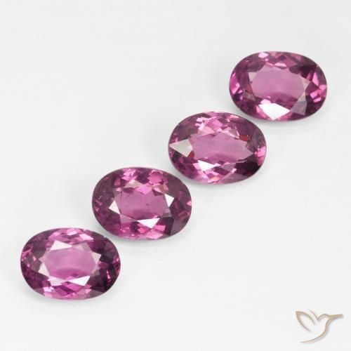 3.92ctw Natural roxo médio rodolita granada, oval, VS