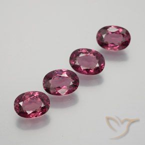 4.01ctw Natural roxo médio rodolita granada, oval, VS