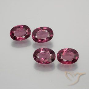 Pedras preciosas de rodolita granada roxo médio natural de 4.01 ct, oval, VS