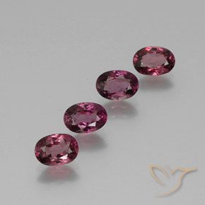 3.69ctw Natural roxo médio rodolita granada, oval, VS