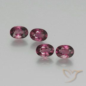 Pedras preciosas de rodolita granada Vermelho Rapberry natural de 4.22 ct, oval, VS