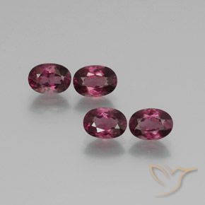 Pedras preciosas de rodolita granada Vermelho Rapberry natural de 4.11 ct, oval, VS