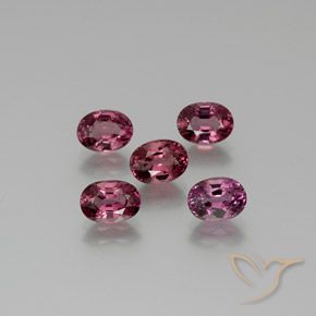 Pedras preciosas de rodolita granada Magenta-Rosa natural de 5.74 ct, oval, VVS-VS
