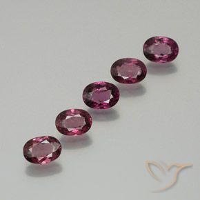 5.27ctw Natural Roxo profundo rodolita granada, oval, VS