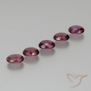 Pedras preciosas de rodolita granada Roxo profundo natural de 5.27 ct, oval, VS