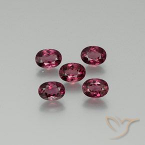 Pedras preciosas de rodolita granada Baga Rosa Roxa natural de 5.40 ct, oval, VS