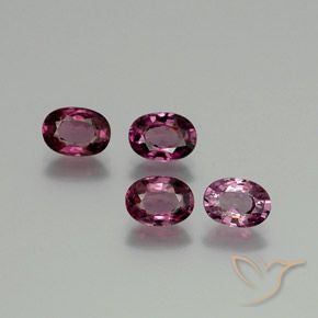 Pedras preciosas de rodolita granada Roxo médio-escuro natural de 3.99 ct, oval, VVS-VS