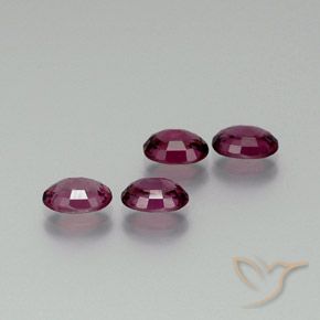 Pedras preciosas de rodolita granada framboesa vermelha natural de 3.90 ct, oval, VVS-VS