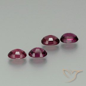 Pedras preciosas de rodolita granada Roxo Brilhante natural de 4.59 ct, oval, VVS-VS