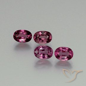 Pedras preciosas de rodolita granada framboesa vermelha natural de 4.72 ct, oval, VS