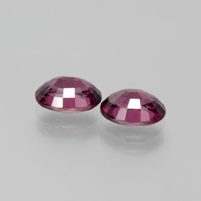 Pedras preciosas de granada rodolita roxo natural de 1,98 ct, corte oval, VS