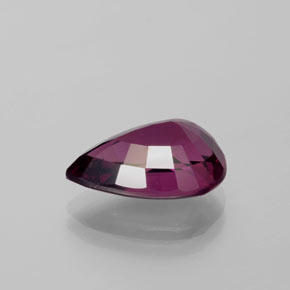 Granada rodolita vermelho framboesa natural 5,79ct, formato de pêra, VVS