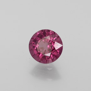 Granada rodolita vermelho framboesa natural 1,11ct, corte redondo, VS